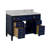 Lakeland 48" Single Bathroom Vanity Set with Royal Blue Cabinet and Carrara Marble Countertop-1114795751