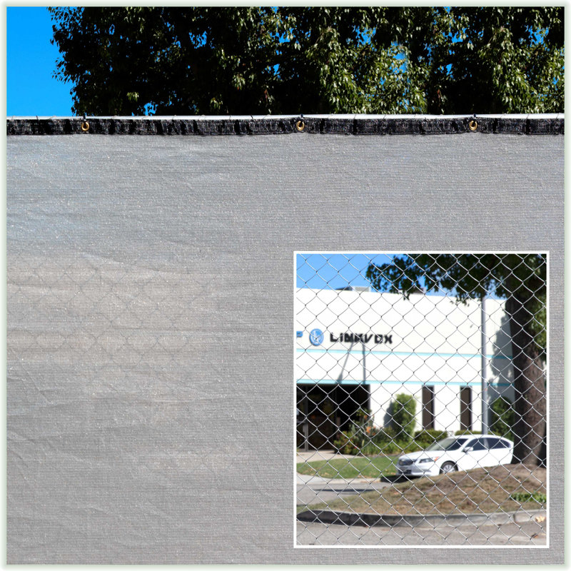 Black 5' x 10' High-Density Polyethylene Privacy Fence Screen