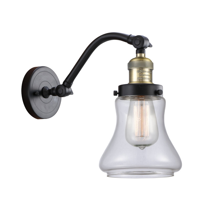 Edda Armed Sconce, Black Antique Brass