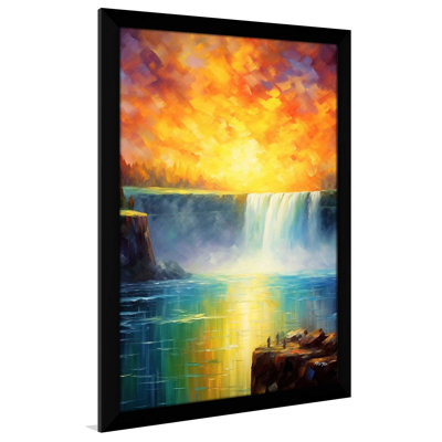 " Niagara Falls, a Majestic Cascading Waterfall " Acrylic Painting