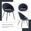 Chaises d'appoint rembourrées confortables et élégantes avec sièges et dossiers rembourrés Boucle, ensemble de deux pour votre espace de vie
