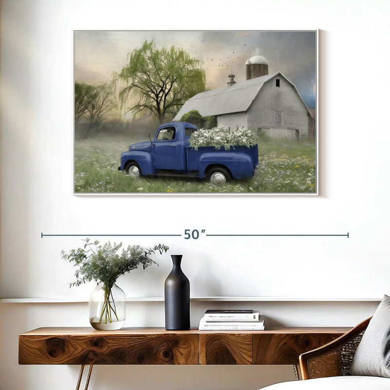 Printemps à l'ancienne, Cadre flottant blanc, 40 po x 27 po