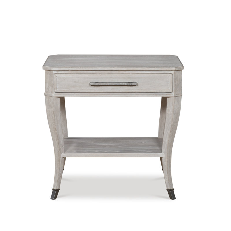 Camden Solid Wood End Table, White