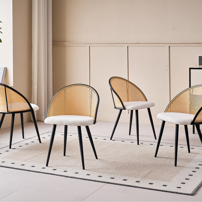 Cotton Blend Side Chair in White
