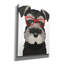 «Miniature Schnauzer Porter des lunettes Hipster» par Furbaby Affiliates, art mural sur toile-339268661