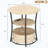 Round Side Table with Charging Station