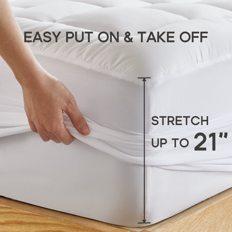 Shipton 1.2'' Down Alternative Mattress Pad, Queen