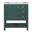 Meuble-lavabo 30 po style transitionnel avec lavabo en céramique