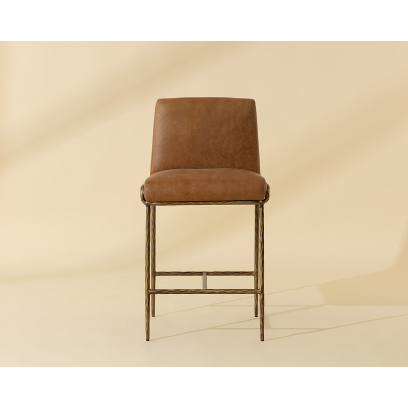 Lathan Upholstered Stool, Brown
