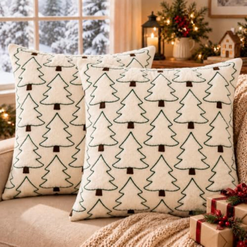 Geometric Pillow Cover, Vert, Carré 24 po