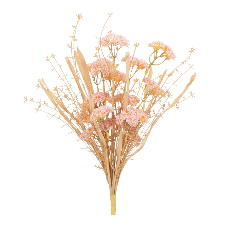 Buisson d'herbes florales beiges (ensemble de 2), Rose / beige