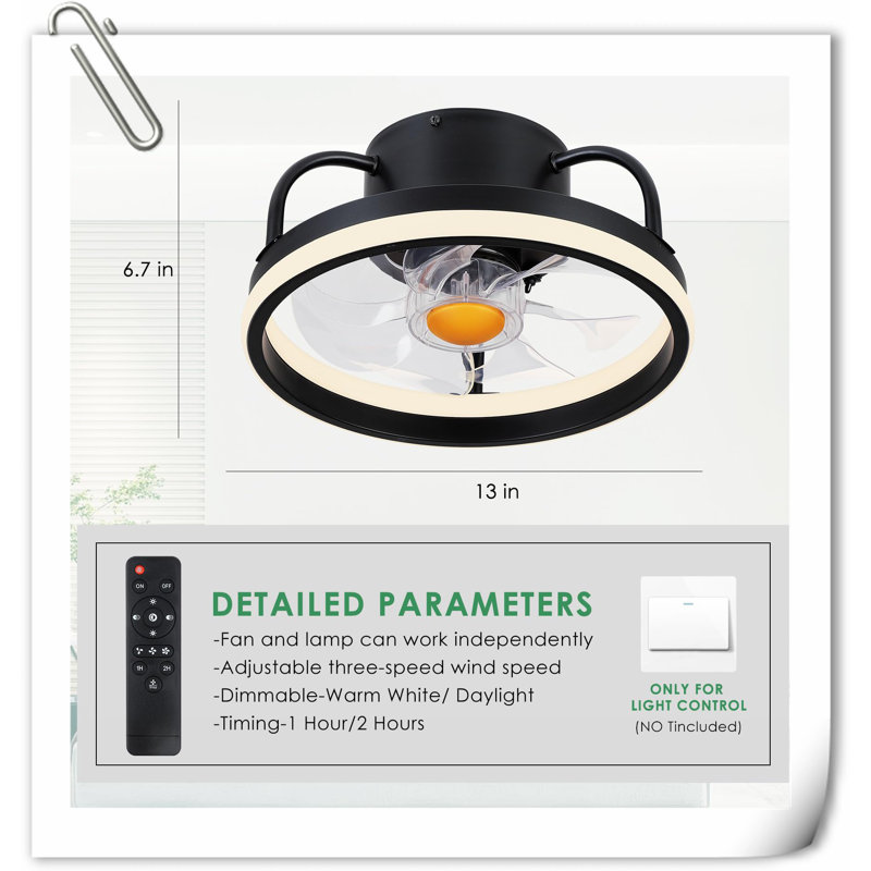 Ventilateur de plafond Museau avec lumières DEL
