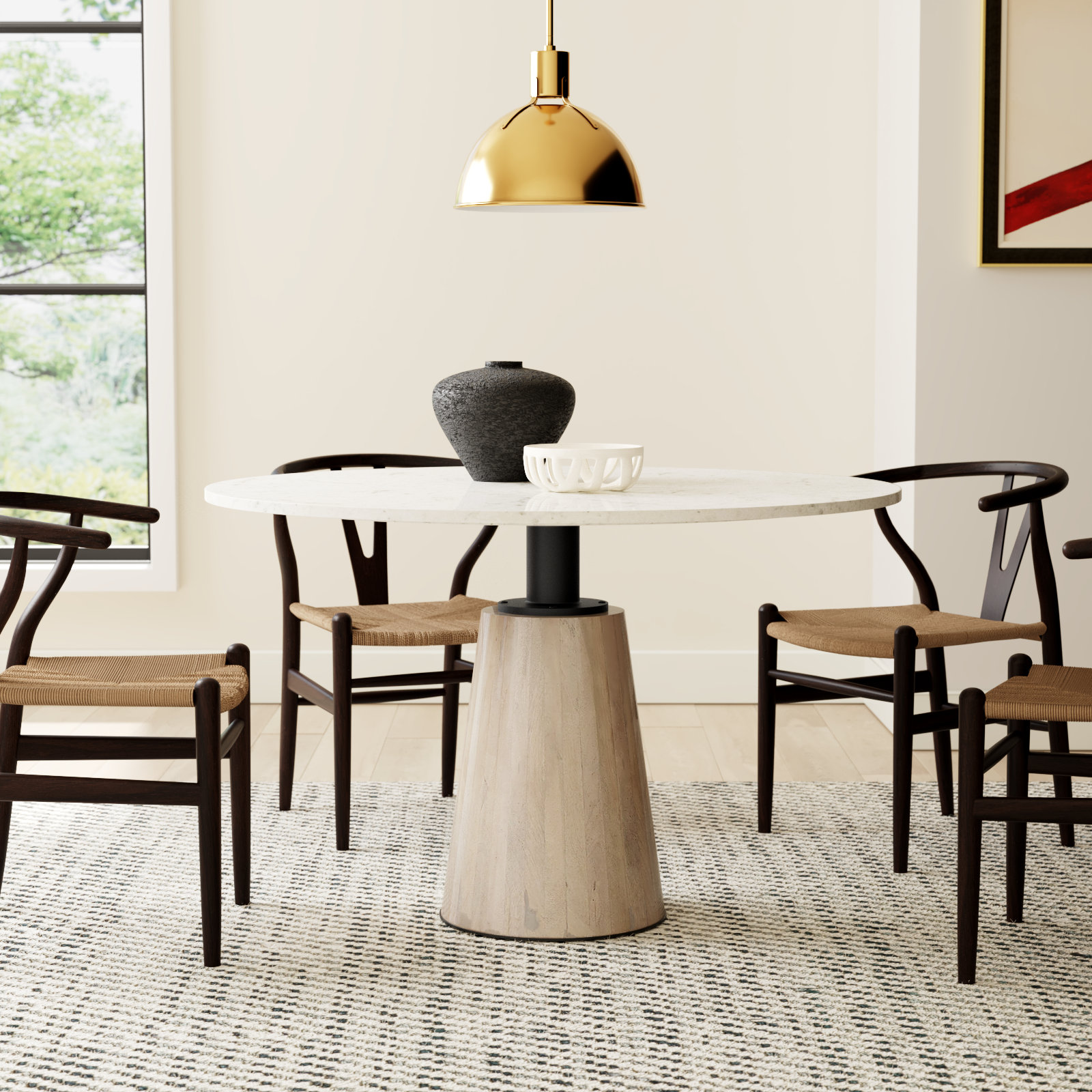 Thomas 48" Dining Table, Brown