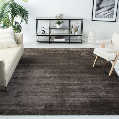 Mcelroy Hand-Knotted Charcoal Rug