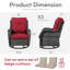 Chaise berçante pivotante en osier avec coussins Tonry-1347323263
