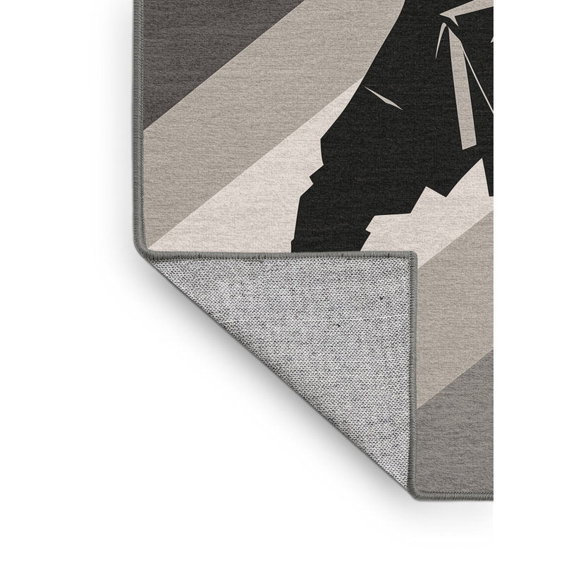 Tapis beige et moderne lavable à la machine Cilegon Crossbowman, 8 x 10