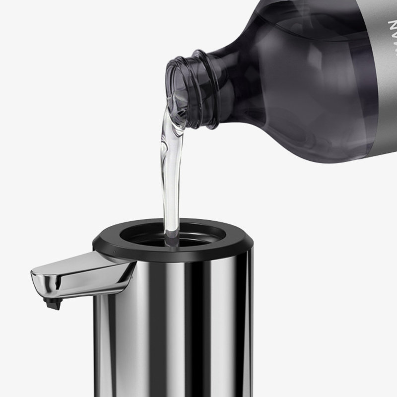 simplehuman 9 oz. Touch-Free Rechargeable Sensor Liquid Soap Pump Dispenser, Polished