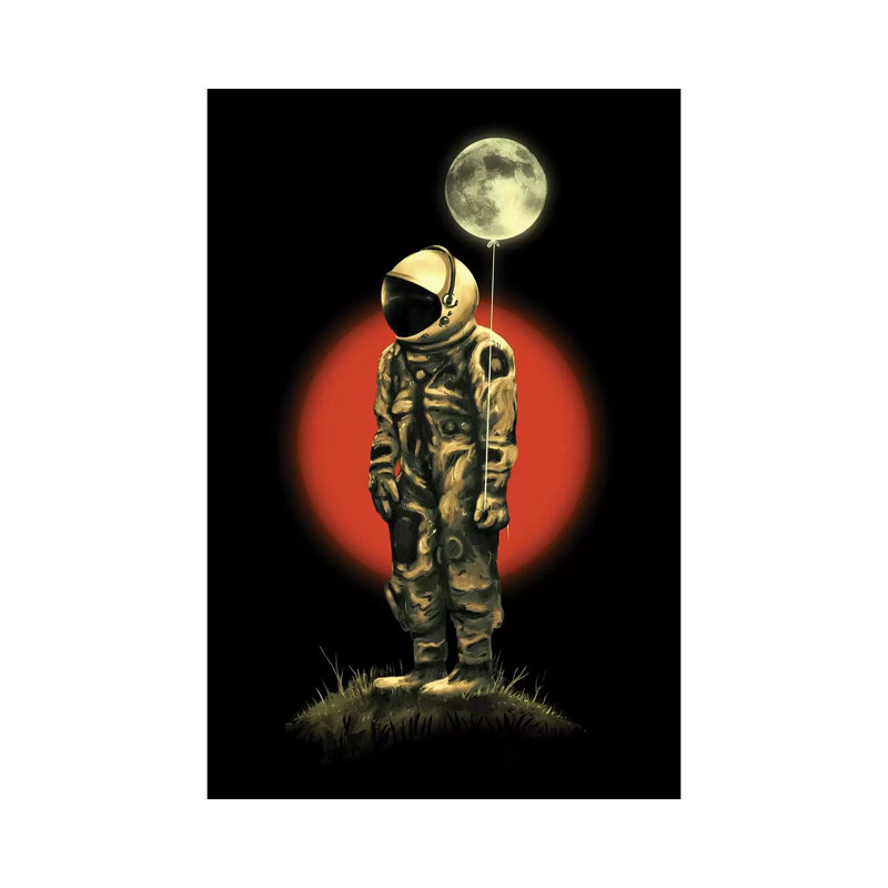 Fly Me To The Moon by Nicebleed - Print on Canvas, 101.6cm H x 66.04cm W x 3.81cm D, Wrapped Canvas