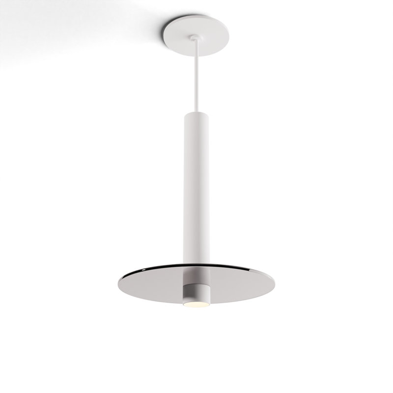 1 - Light LED Pendant, Dark Gray/Matte White