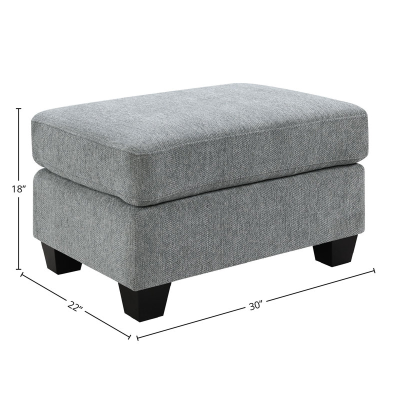Dagenham 30" Ottoman, Dalton Graphite