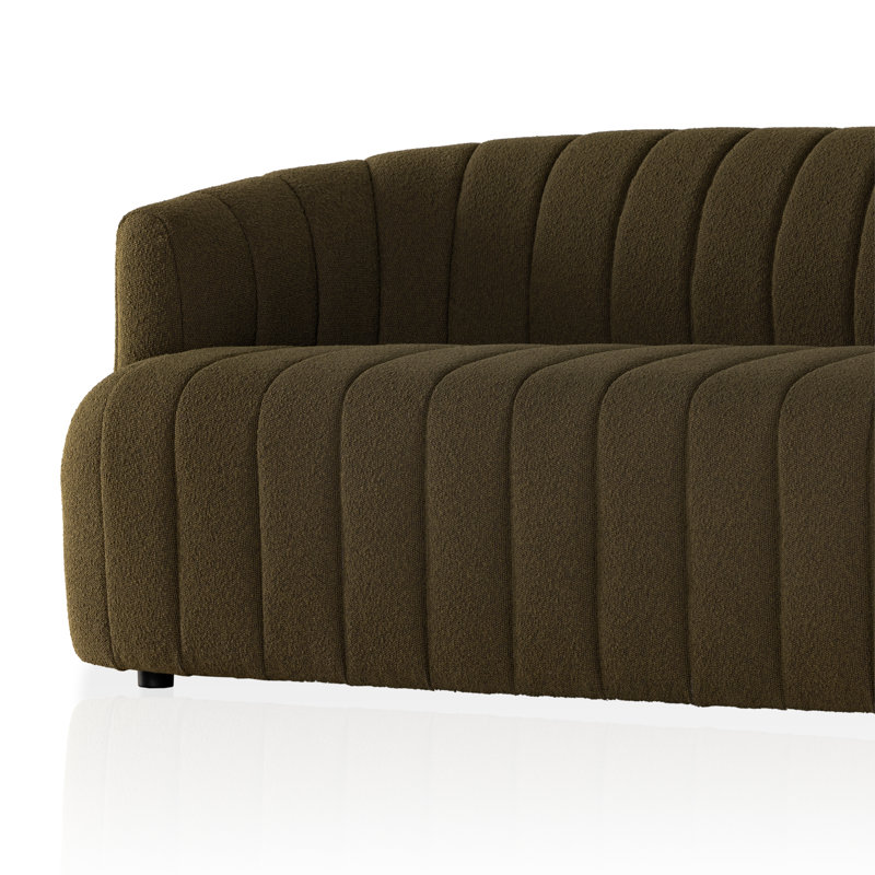 Canapé Cathyann, Fiqa Boucle Olive 100% polyester