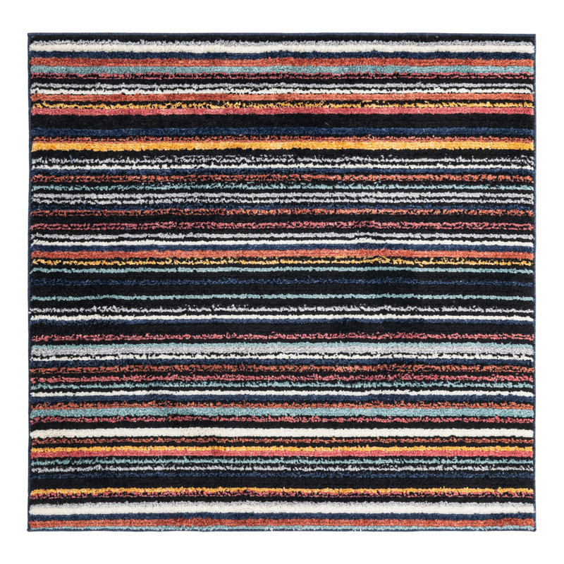 Prentice Striped Indoor Rug, Square 5'3"