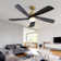 Sofucor 52" 5-Solid Blade Smart Modern Ceiling Fan with LED Light,Remote