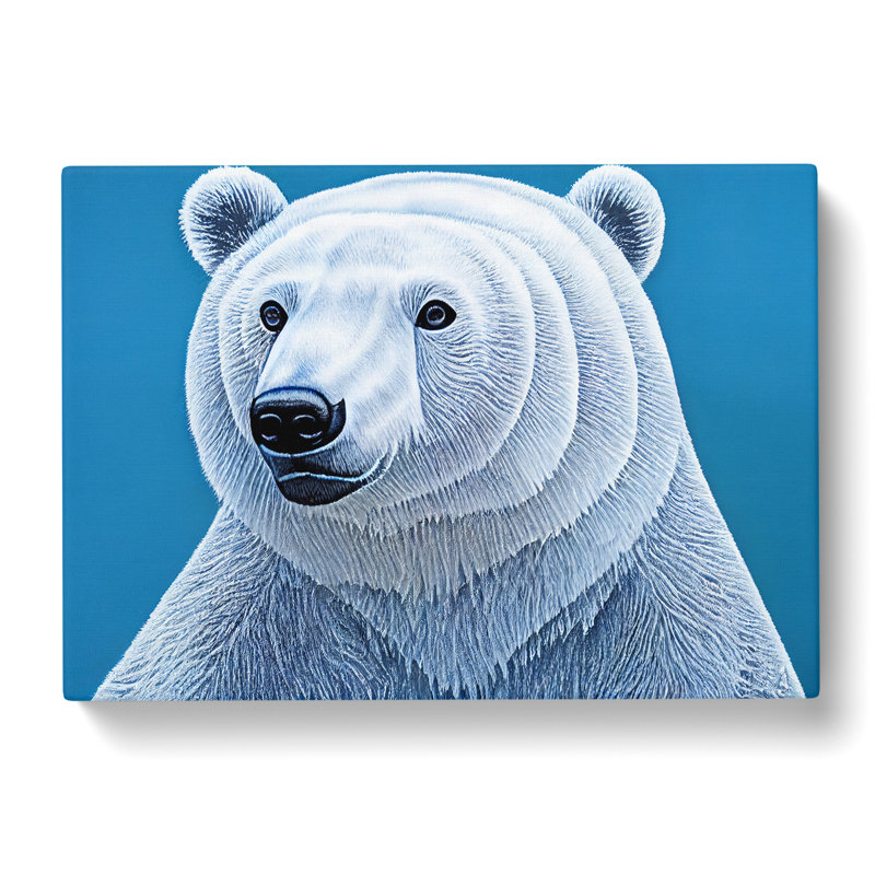 Edgy Polar Bear - Wrapped Canvas, 35cm H x 50cm W x 3cm D