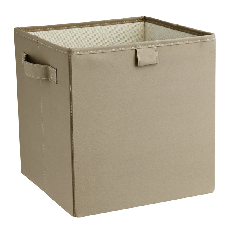 Bac de rangement en tissu Premium Cubes, Taupe, brun pâle