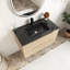 Meuble-lavabo mural 36 po avec panneau de particules en chêne Evita