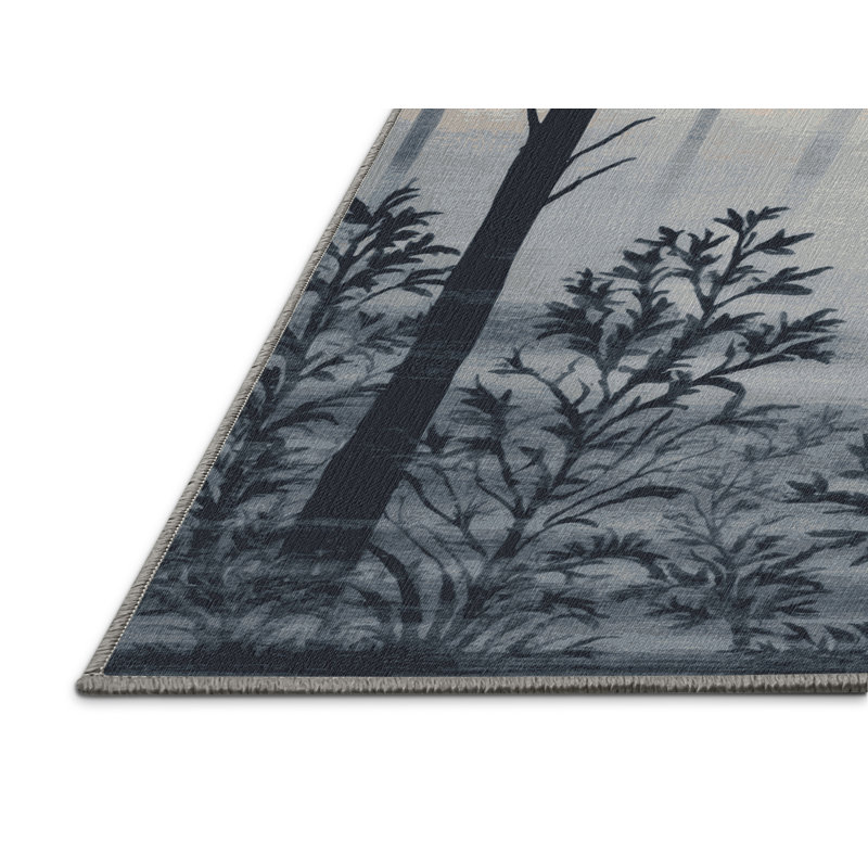 Tapis gris lavable à la machine, Rectangle 8 pi x 10 pi