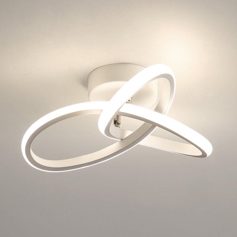 Aziria 3-Light LED Flush Mount Ceiling Light, White, 11cm H x 24cm W x 24cm D, Neutral light (4500K)