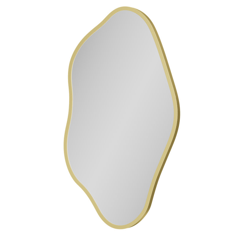 Aluminium Irregular Mirror, Black, 16" x 28"