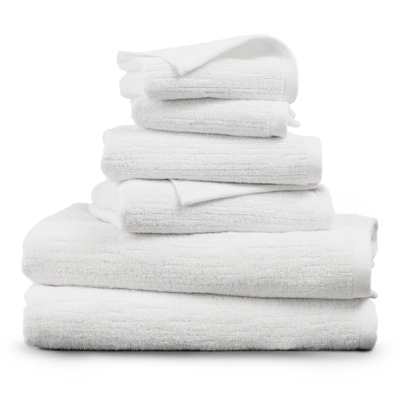 Indigo Road by Egypt Sherrod Denbrook Jacquard Texture Bath Towel Set, White