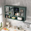 Armoire murale en verre 47,25 po à quatre portes, murale, adaptée