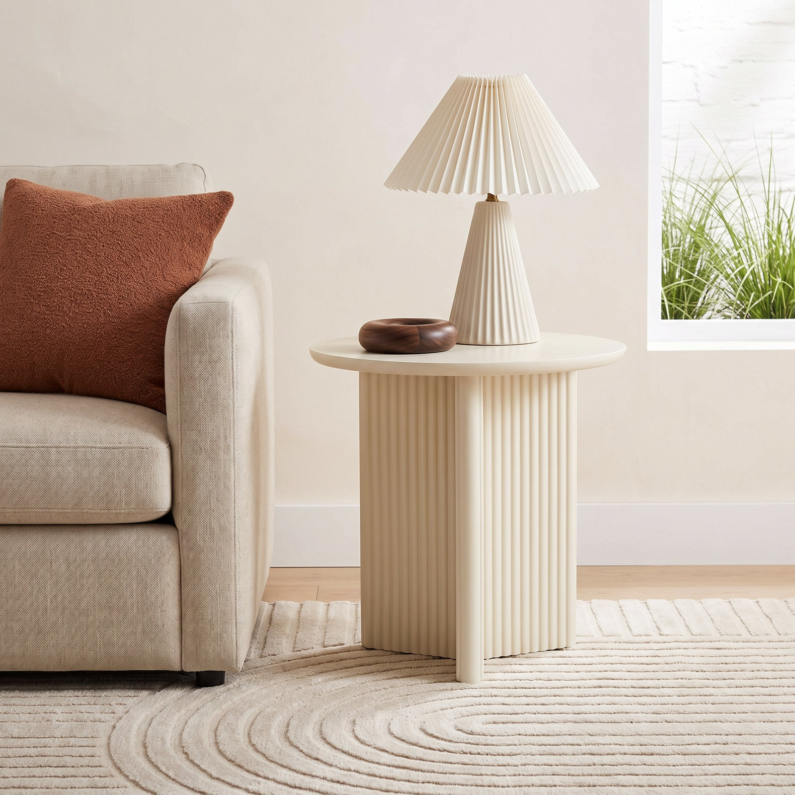 Odeon End Table, Pearl