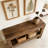 63" Console Table, Farmhouse 2-Tier Entryway Table Sofa Table