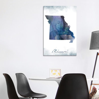 Missouri State Bluish - Wrapped Canvas Print