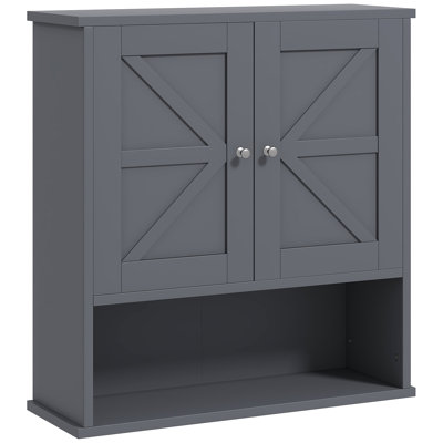 Kleankin Farmhouse Bathroom Wall Cabinet
