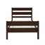 Structure de lit simple en bois avec tête et pied de lit-234125041