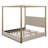 King Size Canopy Bed, Upholstered Platform Bed Frame With 4 Posts, No Box Spring Needed-1718060385