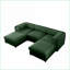 Canapés: Modulaire contemporain à 3 places avec rangement et amp; Repose-pieds, chenille vert sauge | Vert | Chenille