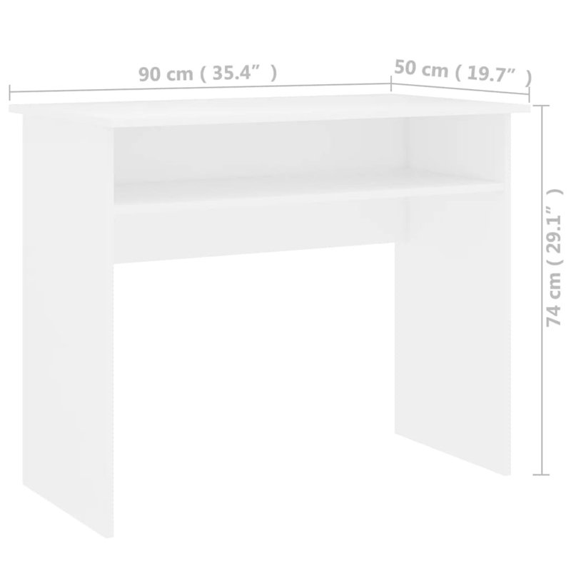 Wabash Computer Desk, White
