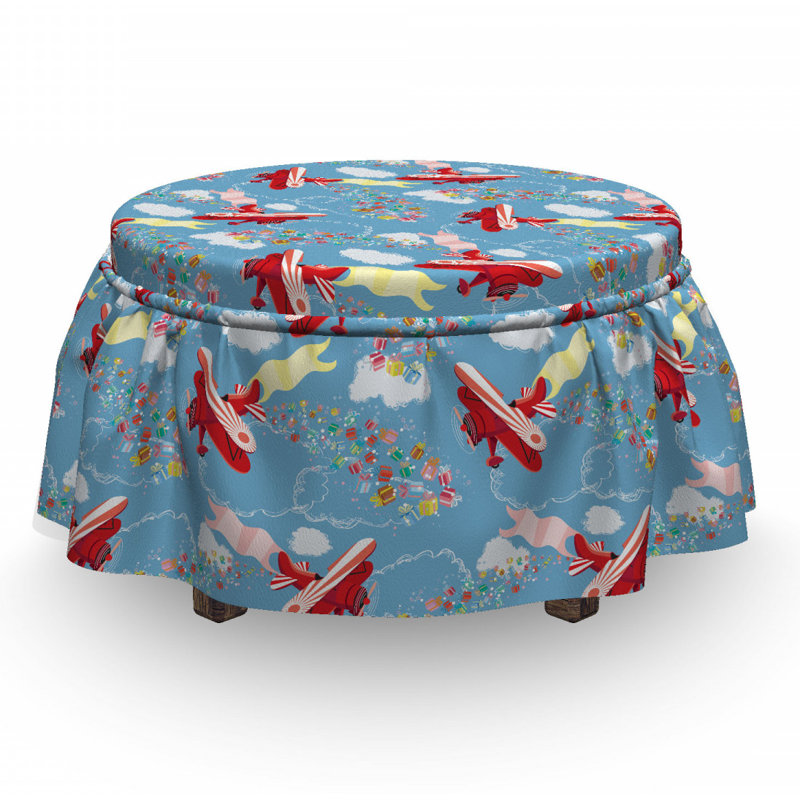 Ensemble de housse pour repose-pieds à coussins carrés pour bateau
