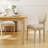 55" Natural Wood Dining Table,  Solid Wood Look Dinner Table for 2-4 People,  Rectangular Farmhouse Kitchen Table with Classic Turned Legs for Kitchen, Dining Room & Breakfast Nook