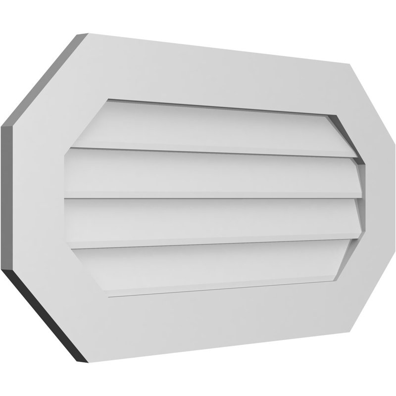 Évent horizontal gondole allongé en surface octogonal Signature, H 18 po x l 34 po x P 1 po