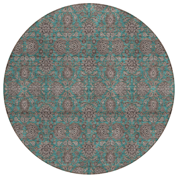 Naadiya Washable Floral Indoor / Outdoor Rug