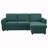 Kenna Teal Blue Sleeper Sofa Sectional With Storage-1957392227