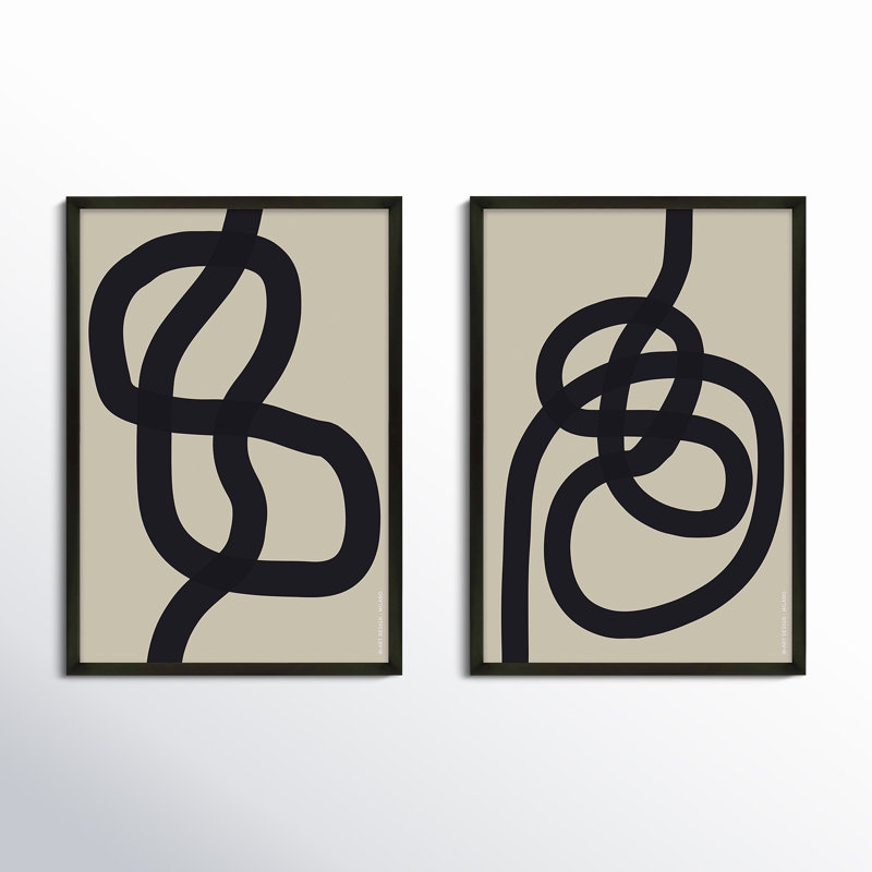 Intertwined Print by Romina Gadler, 20" H x 28" W x 1.25" D, Black Framed Paper