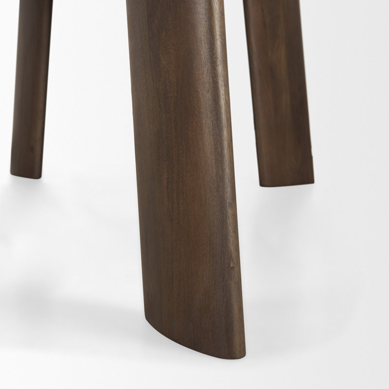 Jonan Brown Solid Mango Wood Rectangular Dining Table, Dark Brown